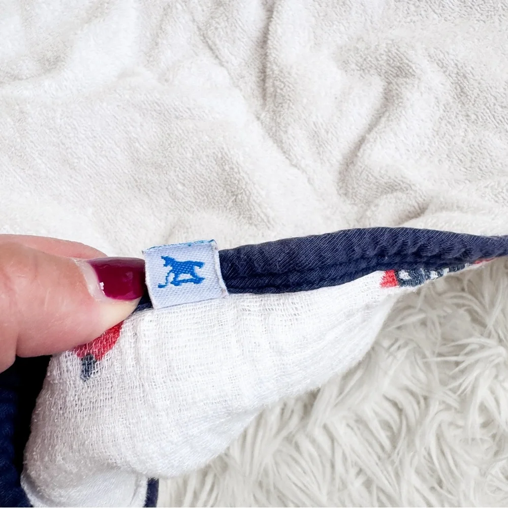 Little Unicorn Bird Print Hooded Baby Towel Muslin Terrycloth